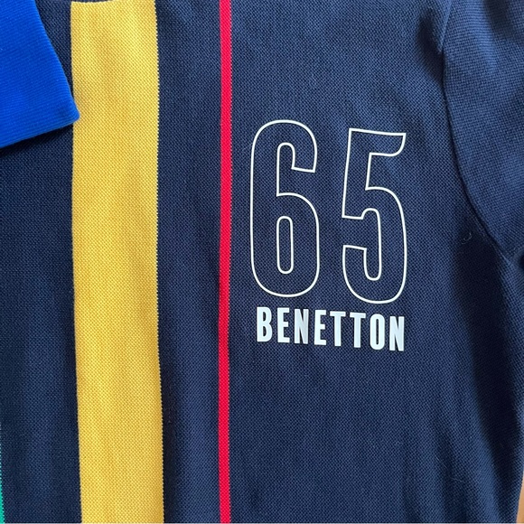 Vintage Style United Colors of Benetton 65 Sweatshirt Large Colorblock Retro - Picture 2 of 5